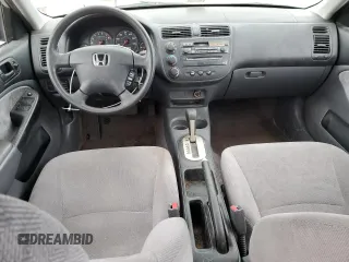 2001 Honda Civic LX with VIN JHMES16581S009607, listed as a Copart auction lot 54605255 with 0 mi miles and Clean Title. Bid and sale history available at carsss.com. Image 8.