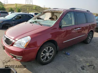 2014 Kia Sedona EX with VIN KNDMH4C74E6579346, listed as a Copart auction lot 64007164 with 0 mi miles and Salvage Title. Bid and sale history available at carsss.com. Image 1.