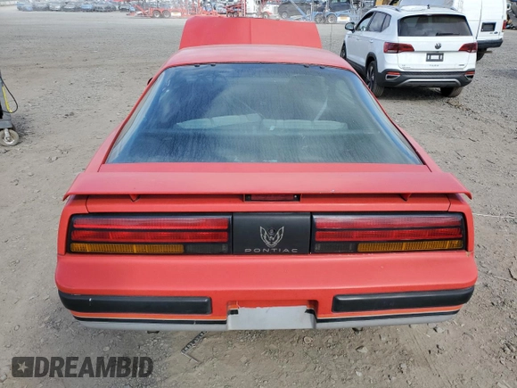 1987 Pontiac Firebird with VIN 1G2FS21H2HN234955, listed as a Copart auction lot 83531684 with Not provided miles and Salvage title. Bid and sale history available at DreamBid. Image 6.
