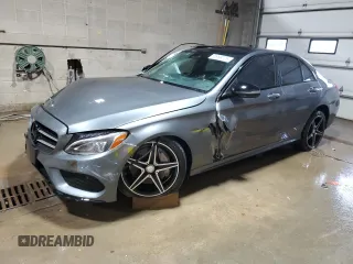 2017 Mercedes-Benz C 300 z VIN 55SWF4KB4HU190248, wystawiony jako Copart lot #59984725 z przebiegiem 46 159 mil mil oraz Szkoda całkowita • Salvage title. Historia ofert i sprzedaży dostępna na DreamBid. Obrazek 1.