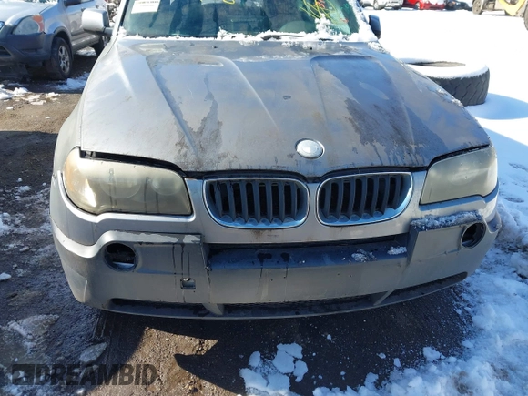 2004 BMW X3 2.5i with VIN WBXPA73454WA77734, listed as a IAAI auction lot 41550395 with 999,999 mi miles. Bid and sale history available at carsss.com. Image 6.
