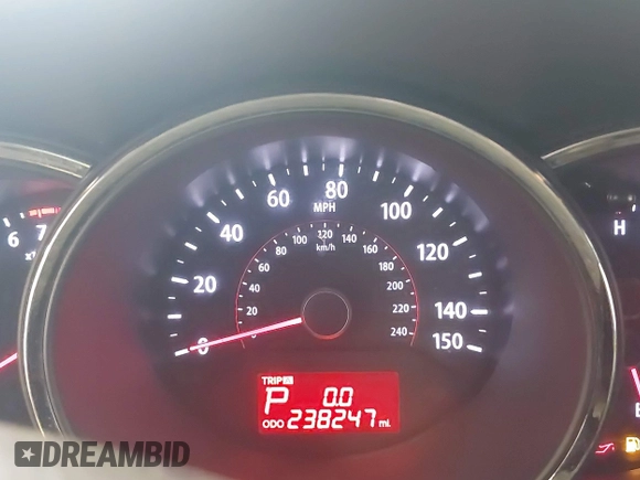 2013 Kia Sorento LX with VIN 5XYKT4A24DG364087, listed as a IAAI auction lot 42540199 with 238,247 mi miles and . Bid and sale history available at DreamBid. Image 7.