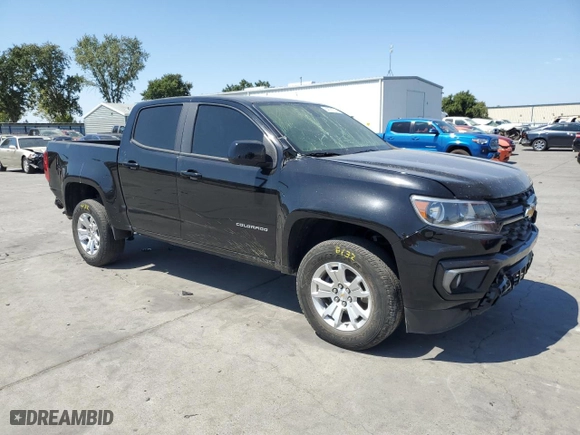 2022 Chevrolet Colorado 2WD LT with VIN 1GCGSCEA5N1288868, listed as a Copart auction lot 64191574 with 57,947 mi miles and Salvage Title. Bid and sale history available at carsss.com. Image 4.