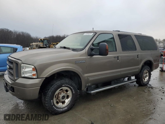 2005 Ford Excursion Limited with VIN 1FMNU43S25EC50635, listed as a Copart auction lot 44566565 with 146,918 mi miles and Clean title. Bid and sale history available at DreamBid. Image 1.