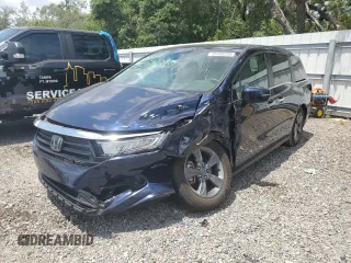 2021 Honda Odyssey EX z VIN 5FNRL6H5XMB037355, wystawiony jako Copart lot #55400995 z przebiegiem 57 964 mil mil oraz Szkoda całkowita • Salvage title. Historia ofert i sprzedaży dostępna na DreamBid. Obrazek 1.
