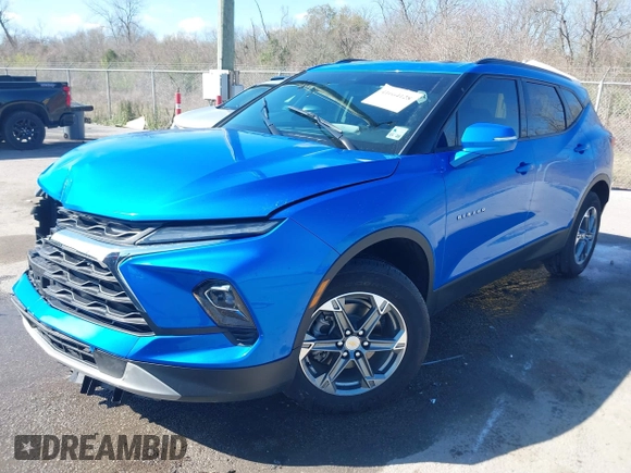 2024 Chevrolet Blazer LT с VIN 3GNKBDR46RS205478, выставлен на аукционе IAAI как лот 41664128 с пробегом 15 630 миль миль и . История ставок и продаж доступна на DreamBid. Изображение 2.