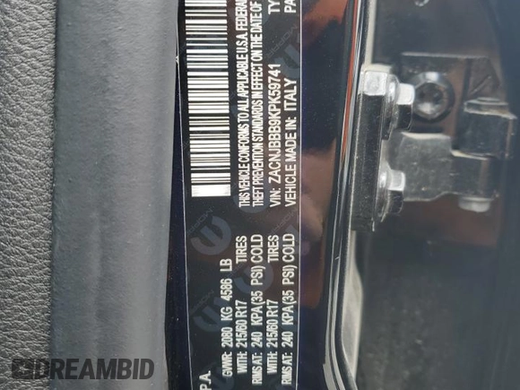 2019 Jeep Renegade Latitude z VIN ZACNJBBB9KPK59741, wystawiony jako Copart lot #57942015 z przebiegiem 61 047 mil mil oraz Szkoda całkowita • Salvage title. Historia ofert i sprzedaży dostępna na DreamBid. Obrazek 13.