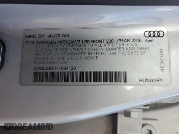 2015 Audi A3 2.0 TDI Premium Plus with VIN WAUCJGFF1F1084120, listed as a Copart auction lot 73802674 with 0 mi miles and Salvage Title. Bid and sale history available at carsss.com. Image 13.