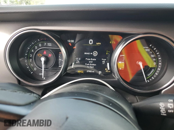 2023 Jeep Wrangler z VIN 1C4JJXN64PW630179, wystawiony jako Copart lot #53879415 z przebiegiem 27 905 mil mil oraz Czysty tytuł • Clean title. Historia ofert i sprzedaży dostępna na DreamBid. Obrazek 9.