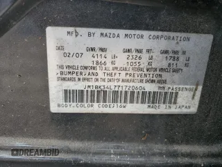 2007 Mazda 3 Mazdaspeed3 Sport z VIN JM1BK34L771720604, wystawiony jako Copart lot #60815855 z przebiegiem 109 136 mil mil oraz Czysty tytuł • Clean title. Historia ofert i sprzedaży dostępna na DreamBid. Obrazek 12.