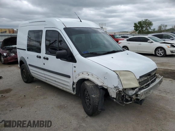 2010 Ford Transit Connect XLT with VIN NM0KS6BNXAT000034, listed as a Copart auction lot 54598985 with 133,444 mi miles and Salvage title. Bid and sale history available at DreamBid. Image 4.