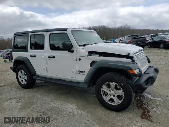2022 Jeep Wrangler Unlimited Sport S with VIN 1C4HJXDG7NW150546, listed as a Copart auction lot 52297485 with 43,156 mi miles and Salvage title. Bid and sale history available at DreamBid. Image 10.