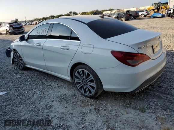 2018 Mercedes-Benz CLA 250 with VIN WDDSJ4EB6JN676759, listed as a Copart auction lot 71327182 with 75,289 mi miles and . Bid and sale history available at DreamBid. Image 2.