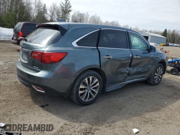2015 Acura MDX Tech Pkg with VIN 5FRYD4H46FB503028, listed as a Copart auction lot 52905735 with 382,688 mi miles and Salvage Title. Bid and sale history available at carsss.com. Image 3.