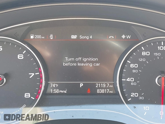 2016 Audi A6 2.0T Premium with VIN WAUCFAFC5GN186258, listed as a IAAI auction lot 41225603 with 83,817 mi miles. Bid and sale history available at carsss.com. Image 15.