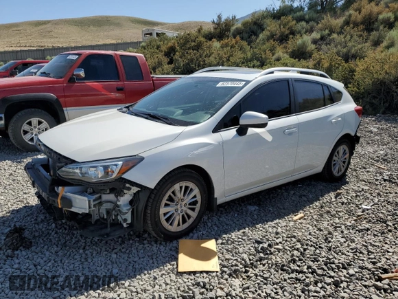 2018 Subaru Impreza Premium z VIN 4S3GTAD60J3716598, wystawiony jako Copart lot #62570445 z przebiegiem 80 541 mil mil oraz Szkoda całkowita • Salvage title. Historia ofert i sprzedaży dostępna na DreamBid. Obrazek 1.