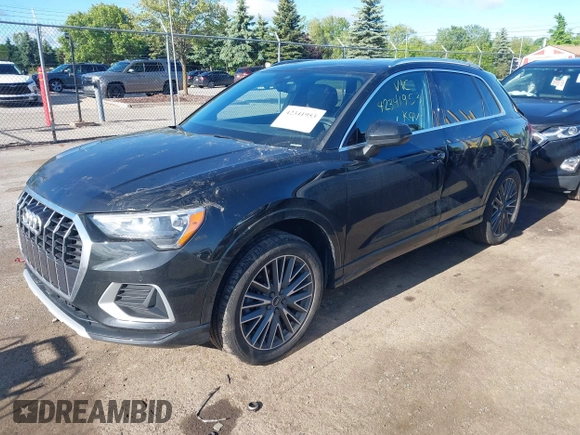 2022 Audi Q3 Premium with VIN WA1AUCF34N1016242, listed as a IAAI auction lot 42341953 with 53,650 mi miles and . Bid and sale history available at DreamBid. Image 17.