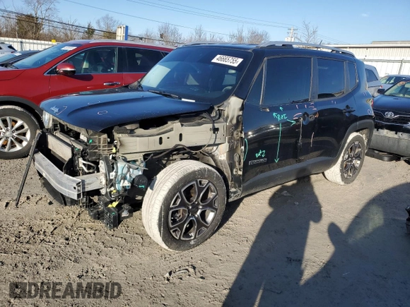 2017 Jeep Renegade Limited with VIN ZACCJADB7HPF08466, listed as a Copart auction lot 46665755 with 139,838 mi miles and Salvage title. Bid and sale history available at DreamBid. Image 1.