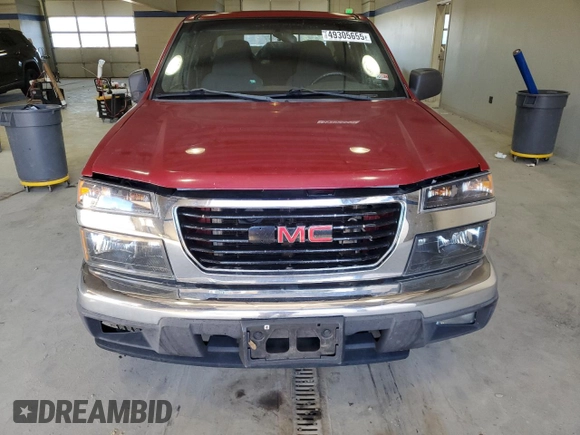 2004 GMC Canyon 1SB SLE Z85 with VIN 1GTCS136148151238, listed as a Copart auction lot 49305655 with 0 mi miles and Salvage Title. Bid and sale history available at carsss.com. Image 5.