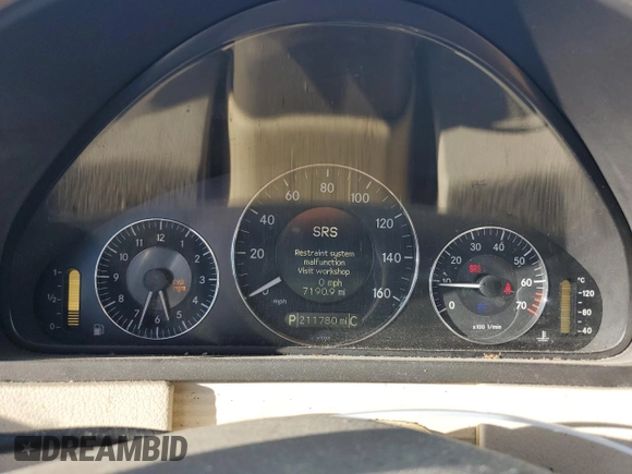 2007 Mercedes-Benz CLK 350 with VIN WDBTJ56H97F227410, listed as a Copart auction lot 44182255 with 211,780 mi miles and Salvage title. Bid and sale history available at DreamBid. Image 9.