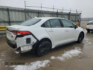 2025 Toyota Corolla SE with VIN 5YFS4MCE7SP226427, listed as a Copart auction lot 44606775 with 202 mi miles and Salvage Title. Bid and sale history available at carsss.com. Image 3.
