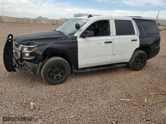 2017 Chevrolet Tahoe Commercial with VIN 1GNLCDEC4HR219881, listed as a Copart auction lot 50574145 with 115,700 mi miles and Salvage Title. Bid and sale history available at carsss.com. Image 1.