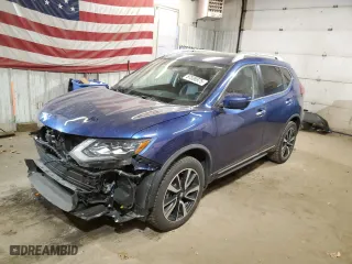 2018 Nissan Rogue SV with VIN JN8AT2MV6JW327602, listed as a Copart auction lot 87596975 with 69,740 mi miles and Salvage Title. Bid and sale history available at carsss.com. Image 1.