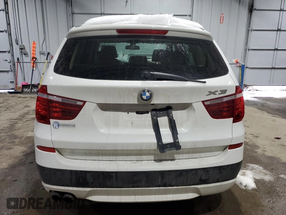 2013 BMW X3 xDrive28i with VIN 5UXWX9C56D0A31021, listed as a Copart auction lot 43621285 with Not Provided miles and Salvage Title. Bid and sale history available at DreamBid. Image 6.