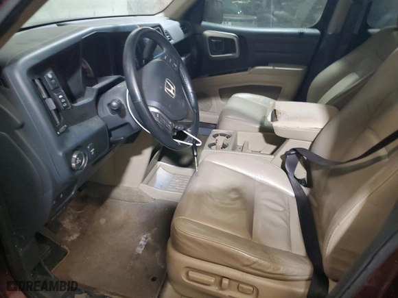 2011 Honda Ridgeline RTL with VIN 5FPYK1F58BB002497, listed as a Copart auction lot 47047345 with 110,800 mi miles and Salvage Title. Bid and sale history available at carsss.com. Image 7.