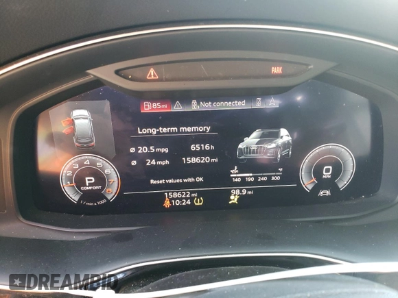 2020 Audi Q7 Premium with VIN WA1AJAF76LD011359, listed as a Copart auction lot 71723414 with 158,622 mi miles and Salvage Title. Bid and sale history available at carsss.com. Image 9.