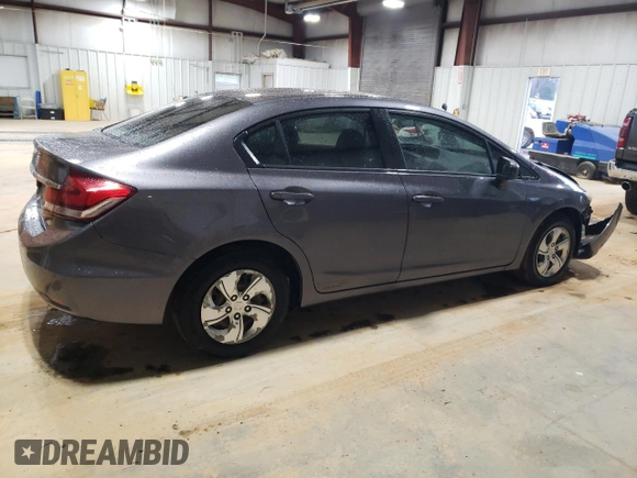 2015 Honda Civic Sedan LX with VIN 19XFB2E52FE023025, listed as a Copart auction lot 50225625 with 187,307 mi miles and Clean Title. Bid and sale history available at carsss.com. Image 3.