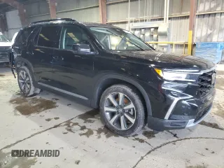 2025 Honda Pilot Elite with VIN 5FNYG1H89SB073869, listed as a Copart auction lot 87856445 with 2,966 mi miles and Salvage Title. Bid and sale history available at DreamBid. Image 4.