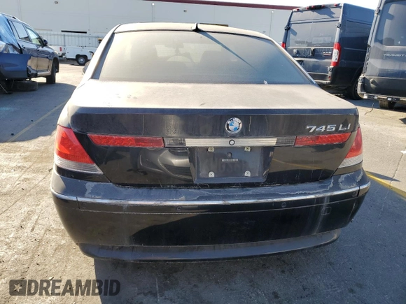 2003 BMW 7 Series 745Li with VIN WBAGN63453DR13798, listed as a Copart auction lot 73981844 with 156,080 mi miles and Clean Title. Bid and sale history available at carsss.com. Image 6.