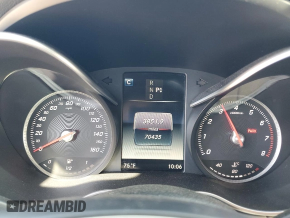 2016 Mercedes-Benz C 300 with VIN 55SWF4JB3GU125939, listed as a Copart auction lot 63595365 with 70,435 mi miles and Salvage title. Bid and sale history available at DreamBid. Image 9.