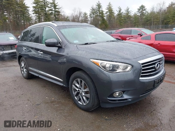 2014 Infiniti QX60 with VIN 5N1AL0MM8EC535569, listed as a IAAI auction lot 41961794 with 126,094 mi miles and . Bid and sale history available at DreamBid. Image 1.