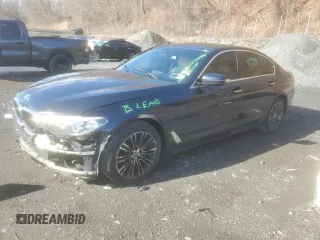 2017 BMW 5 Series 530i xDrive with VIN WBAJA7C31HG905931, listed as a Copart auction lot 50014175 with 107,630 mi miles and Salvage Title. Bid and sale history available at carsss.com. Image 1.
