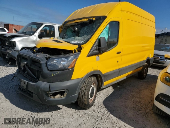 2021 Ford Transit Cargo with VIN 1FTBR1X8XMKA35445, listed as a Copart auction lot 46177815 with Not Provided miles and Salvage Title. Bid and sale history available at DreamBid. Image 1.