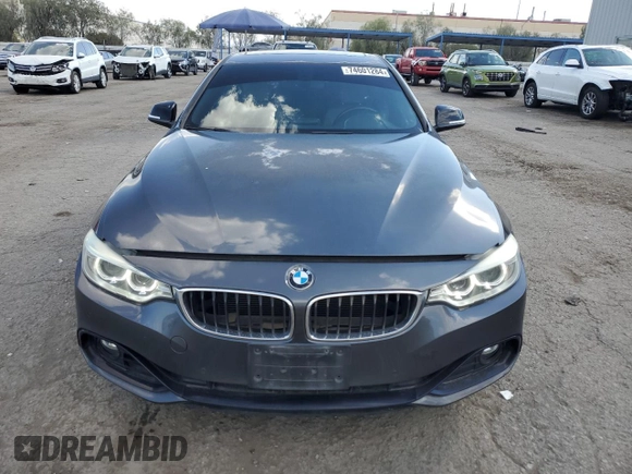 2014 BMW 4 Series 428i with VIN WBA3N7C55EF719924, listed as a Copart auction lot 74601284 with 57,165 mi miles and Clean Title. Bid and sale history available at carsss.com. Image 5.