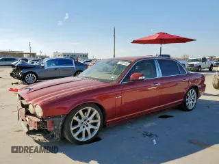 2008 Jaguar XJ with VIN SAJWA79B58SH20211, listed as a Copart auction lot 46951055 with 144,655 mi miles and Salvage Title. Bid and sale history available at carsss.com. Image 1.