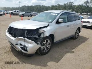 2019 Nissan Pathfinder SV z VIN 5N1DR2MN0KC612527, wystawiony jako Copart lot #57210715 z przebiegiem 114 591 mil mil oraz Szkoda całkowita • Salvage title. Historia ofert i sprzedaży dostępna na DreamBid. Obrazek 1.