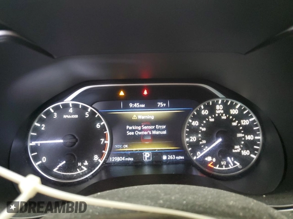 2018 Nissan Maxima SV with VIN 1N4AA6AP3JC380568, listed as a Copart auction lot 58955605 with 129,804 mi miles and Salvage title. Bid and sale history available at DreamBid. Image 9.