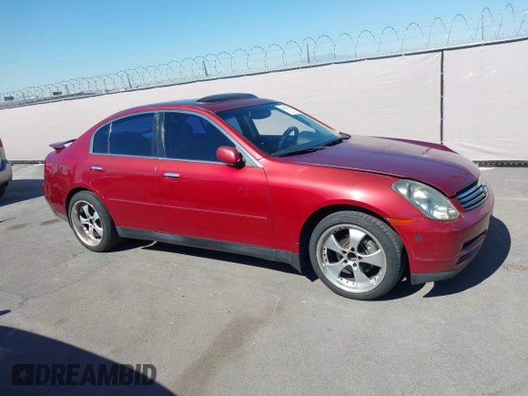 2003 Infiniti G35 w/Leather with VIN JNKCV51E63M302507, listed as a IAAI auction lot 42232676 with 152,358 mi miles and . Bid and sale history available at DreamBid. Image 12.