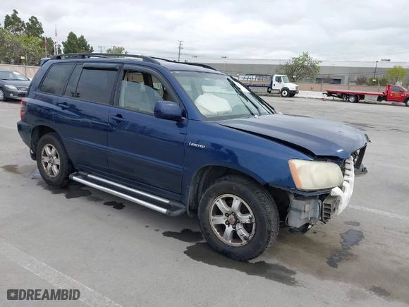 2003 Toyota Highlander with VIN JTEHF21A330117706, listed as a IAAI auction lot 41980280 with 188,890 mi miles. Bid and sale history available at carsss.com. Image 1.