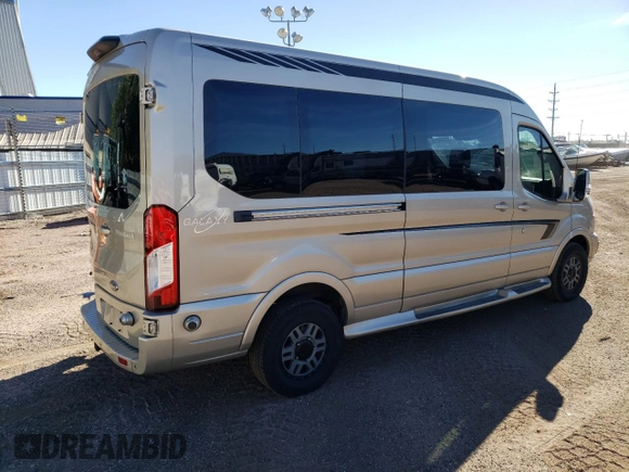 2019 Ford Transit with VIN 1FTYR2CG8KKA26818, listed as a Copart auction lot 77574134 with 60,220 mi miles and Salvage Title. Bid and sale history available at carsss.com. Image 3.