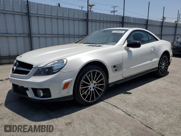 2009 Mercedes-Benz SL 55/63 AMG with VIN WDBSK70F09F156421, listed as a Copart auction lot 62588675 with 34,846 mi miles and Clean title. Bid and sale history available at DreamBid. Image 1.