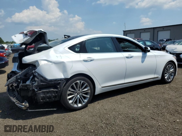 2017 Genesis G80 3.8L with VIN KMHGN4JE6HU180487, listed as a Copart auction lot 61892375 with 150,397 mi miles and Salvage title. Bid and sale history available at DreamBid. Image 3.