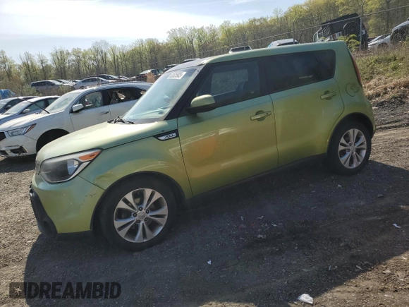 2015 Kia Soul + with VIN KNDJP3A57F7774581, listed as a Copart auction lot 53525905 with 126,763 mi miles and Salvage Title. Bid and sale history available at carsss.com. Image 1.
