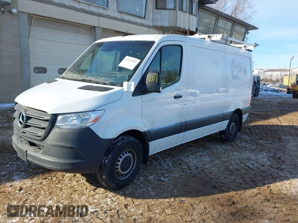 2023 Mercedes-Benz Sprinter Cargo with VIN W1Y4KBHY5PT132726, listed as a IAAI auction lot 41543207 with 23,052 mi miles and . Bid and sale history available at carsss.com. Image 2.