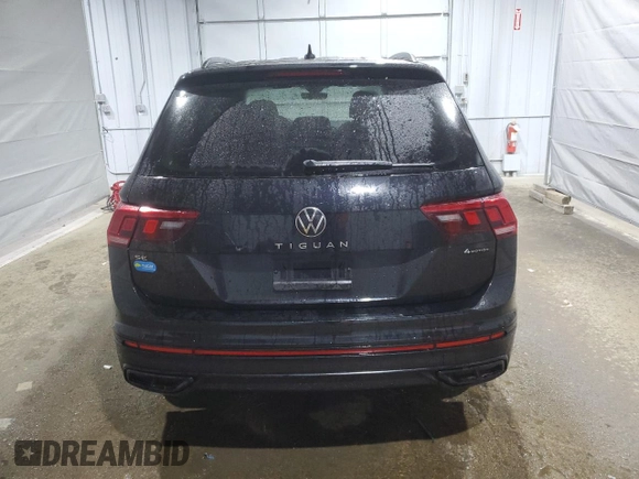 2022 Volkswagen Tiguan SE R-Line Black with VIN 3VV8B7AX3NM105154, listed as a Copart auction lot 58856995 with 76,723 mi miles and Clean title. Bid and sale history available at DreamBid. Image 6.