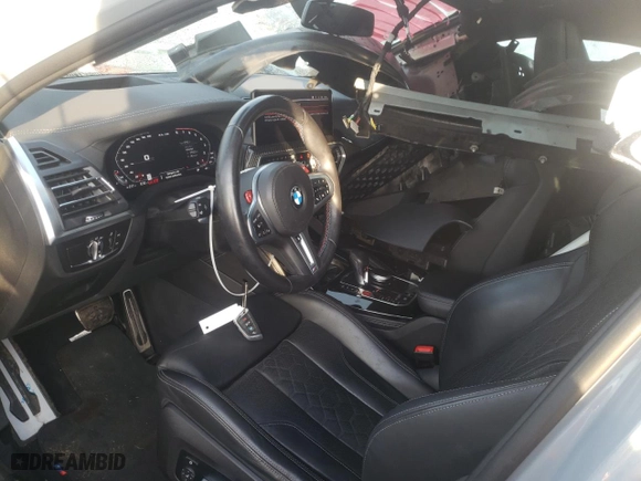 2022 BMW X4 M with VIN 5YM23EC05N9L05268, listed as a Copart auction lot 81892214 with 37163 miles and Salvage Title. Bid and sale history available at carsss.com. Image 8.